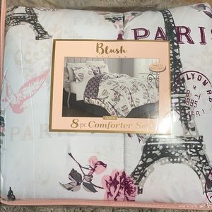 Paris 8 Piece Comforter Set Blush Design Darcy